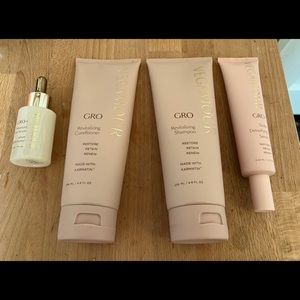 Vegamour GRO set (shampoo, conditioner, and 2 serums)